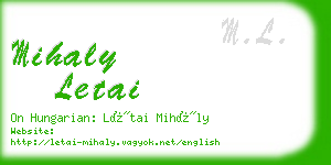 mihaly letai business card